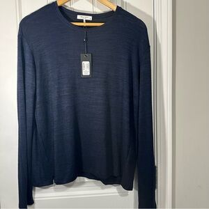 rag & bone Navy Lightweight Long-Sleeve Crewneck